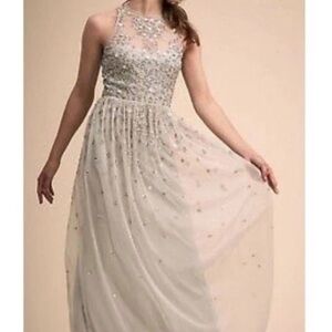 Anthropologie BHLDN Ginny Sequin Flower Embellished DressSize 10